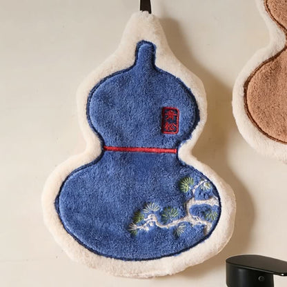 Handtuch aus Korallenvlies aus chinesischem Kürbis - 7'' × 10'' - Blau - 2 Stück - image 3