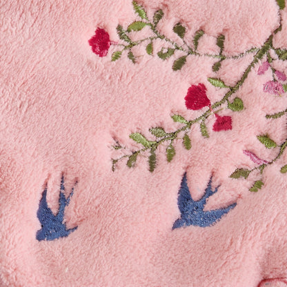 Handtuch aus Korallenvlies mit Vogel- und Blumenmuster - image 5