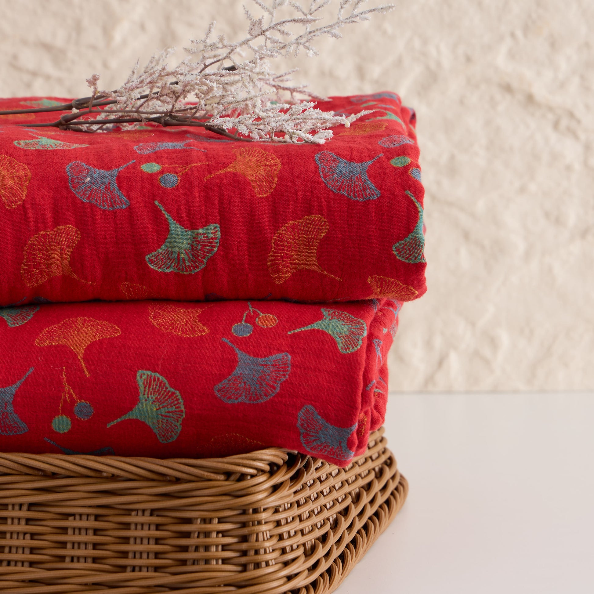 Ginkgoblatt-Baumwoll-Jacquard-Stoff - image 3