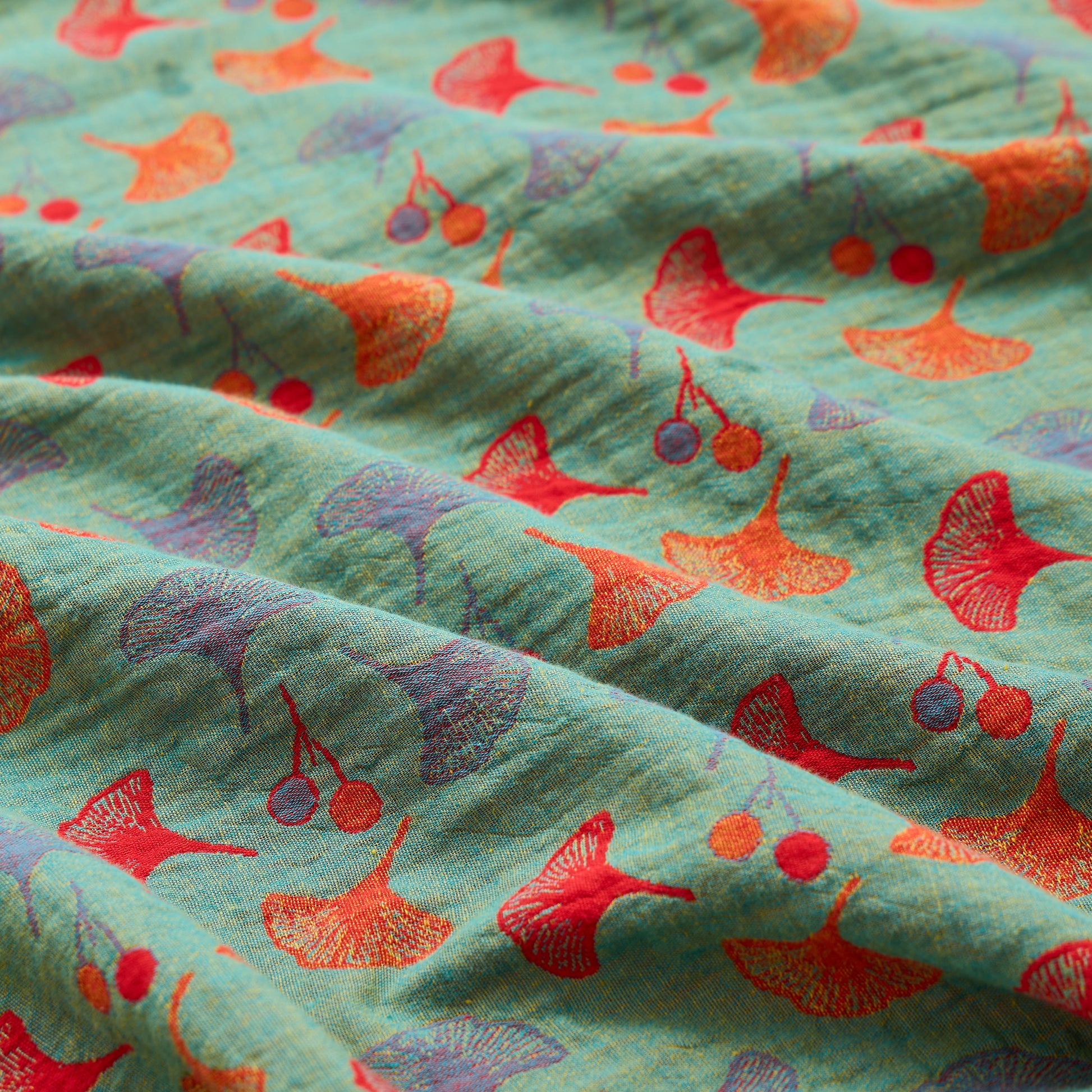 Ginkgoblatt-Baumwoll-Jacquard-Stoff - image 6