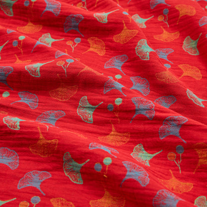 Ginkgoblatt-Baumwoll-Jacquard-Stoff - image 1