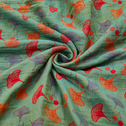 Ginkgoblatt-Baumwoll-Jacquard-Stoff - image 7
