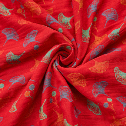 Ginkgoblatt-Baumwoll-Jacquard-Stoff - image 2
