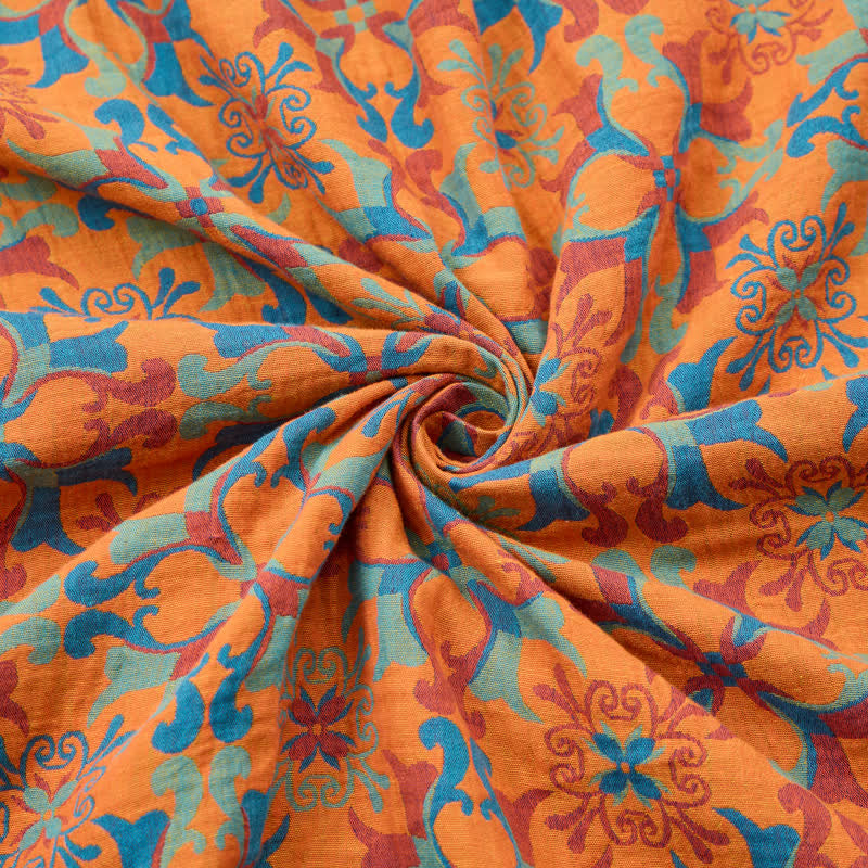 Baumwoll-Jacquardstoff mit floralem Medaillonmuster - image 7