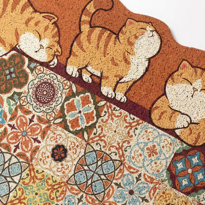 Verspielter Katzen-Patchwork-Eingangsbereich-Teppich - image 3