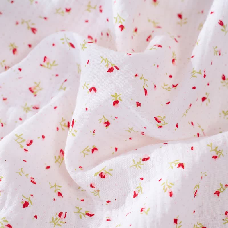 Lounge-Kleid aus Baumwolle mit Blumenmuster und Rüschenträgern - image 4
