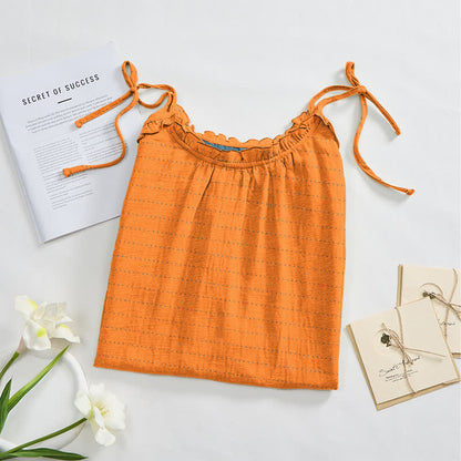 Sonnengewaschenes, einfarbiges Loungekleid mit Bindebändern - image 2