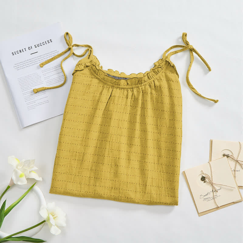 Sonnengewaschenes, einfarbiges Loungekleid mit Bindebändern - image 6
