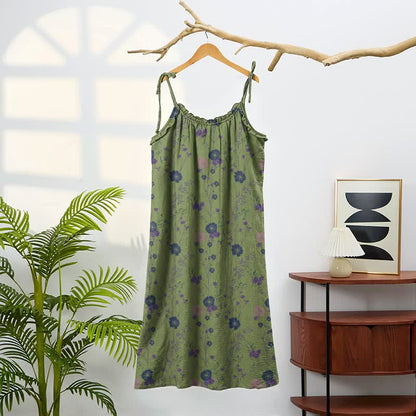 Boho-Maxikleid mit Wildblumenmuster und Bindebändern - image 5