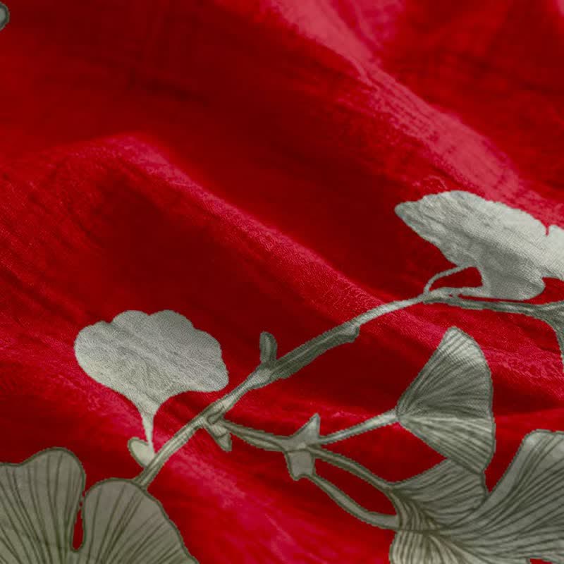 Maxikleid mit Ginkgoblatt-Schnittmuster - image 4