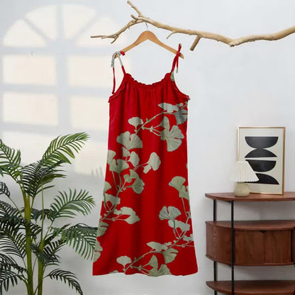 Maxikleid mit Ginkgoblatt-Schnittmuster - image 1