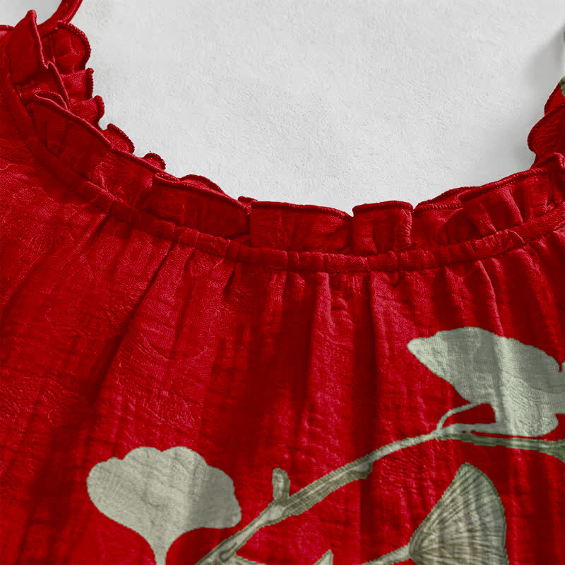 Maxikleid mit Ginkgoblatt-Schnittmuster - image 3