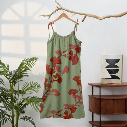 Maxikleid mit Ginkgoblatt-Schnittmuster - image 6