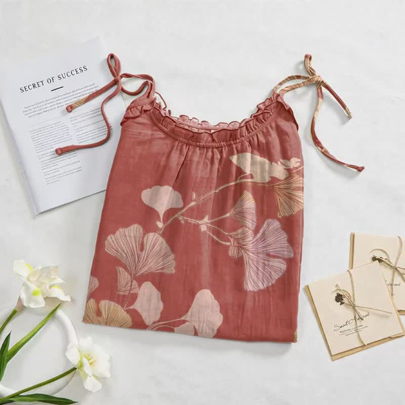 Maxikleid mit Ginkgoblatt-Schnittmuster - image 12