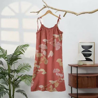 Maxikleid mit Ginkgoblatt-Schnittmuster - image 11