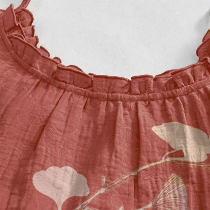 Maxikleid mit Ginkgoblatt-Schnittmuster - image 13