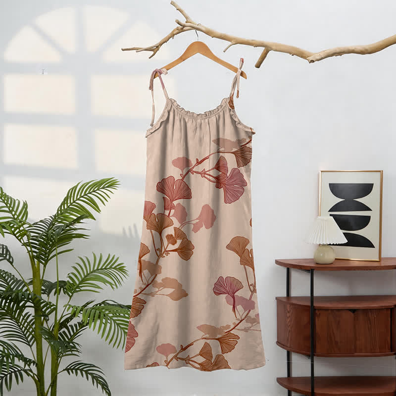 Maxikleid mit Ginkgoblatt-Schnittmuster - image 16