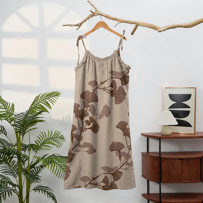 Maxikleid mit Ginkgoblatt-Schnittmuster - image 21