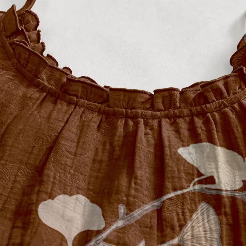 Maxikleid mit Ginkgoblatt-Schnittmuster - image 28