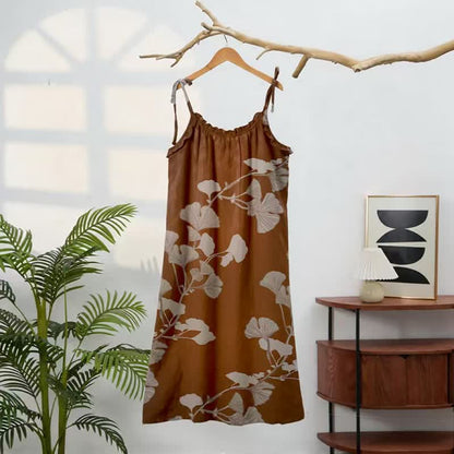 Maxikleid mit Ginkgoblatt-Schnittmuster - image 26