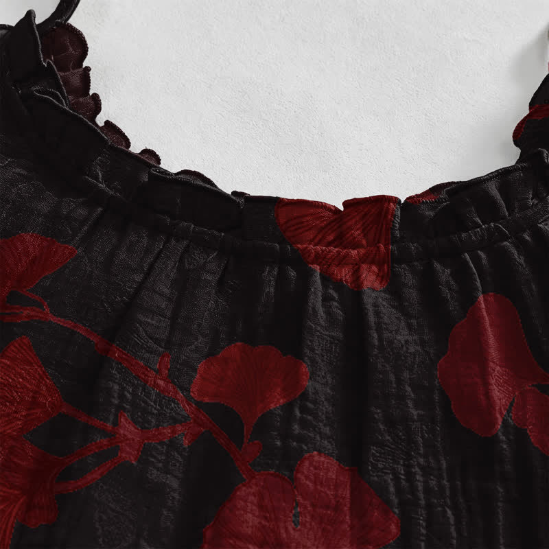 Maxikleid mit Ginkgoblatt-Schnittmuster - image 33