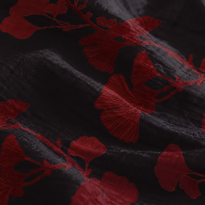 Maxikleid mit Ginkgoblatt-Schnittmuster - image 34