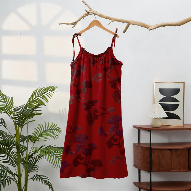 Maxikleid mit Ginkgoblatt-Schnittmuster - image 36