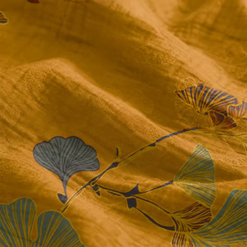 Maxikleid mit Ginkgoblatt-Schnittmuster - image 49