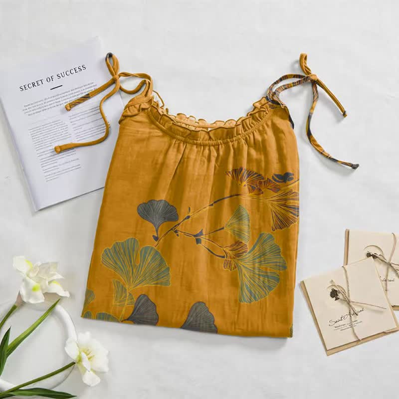 Maxikleid mit Ginkgoblatt-Schnittmuster - image 47