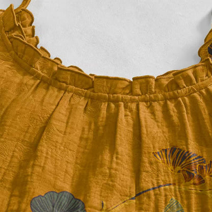 Maxikleid mit Ginkgoblatt-Schnittmuster - image 48