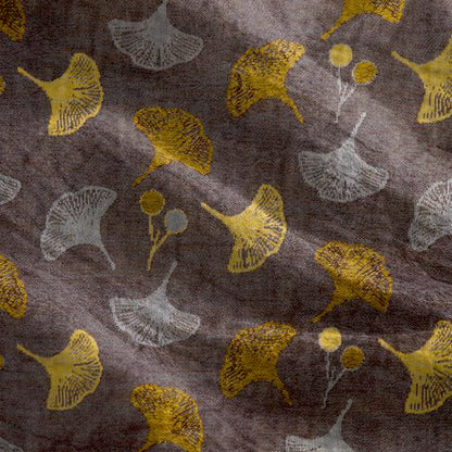 Loungekleid mit Ginkgo-Blumenmuster und Bindebändern - image 9