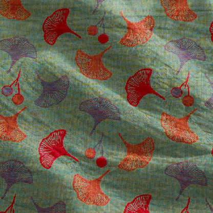 Loungekleid mit Ginkgo-Blumenmuster und Bindebändern - image 44