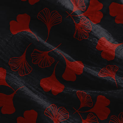 Ginkgo Leaf Tie Strap Lounge Midi Dress - image 69