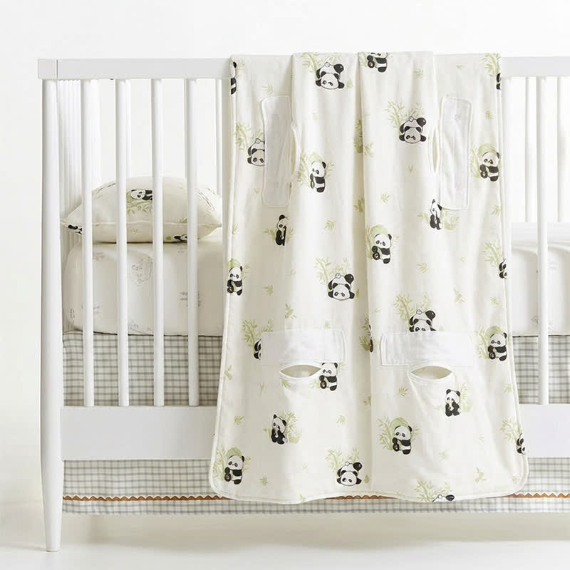 Panda-Babydecke aus Bambus-Baumwollgaze - image 4