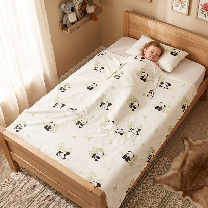 Panda-Babydecke aus Bambus-Baumwollgaze - image 2