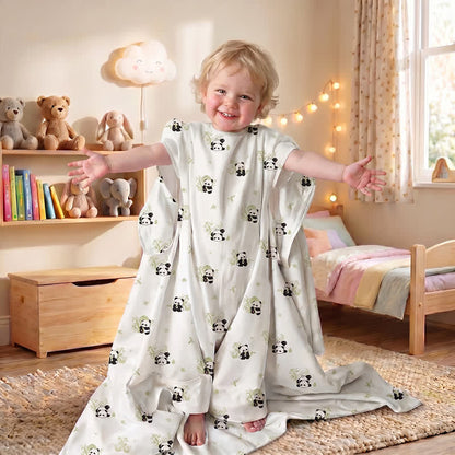 Panda-Babydecke aus Bambus-Baumwollgaze - image 1