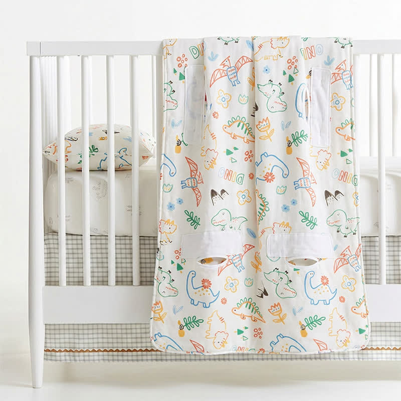 Dino Dreams Babydecke aus Baumwollgaze - image 4