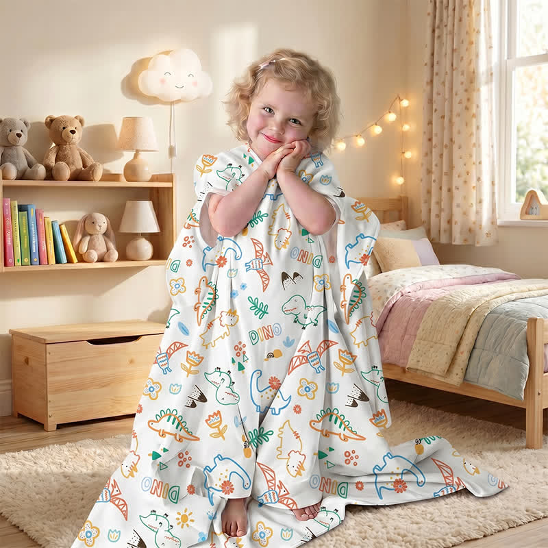 Dino Dreams Babydecke aus Baumwollgaze - image 1
