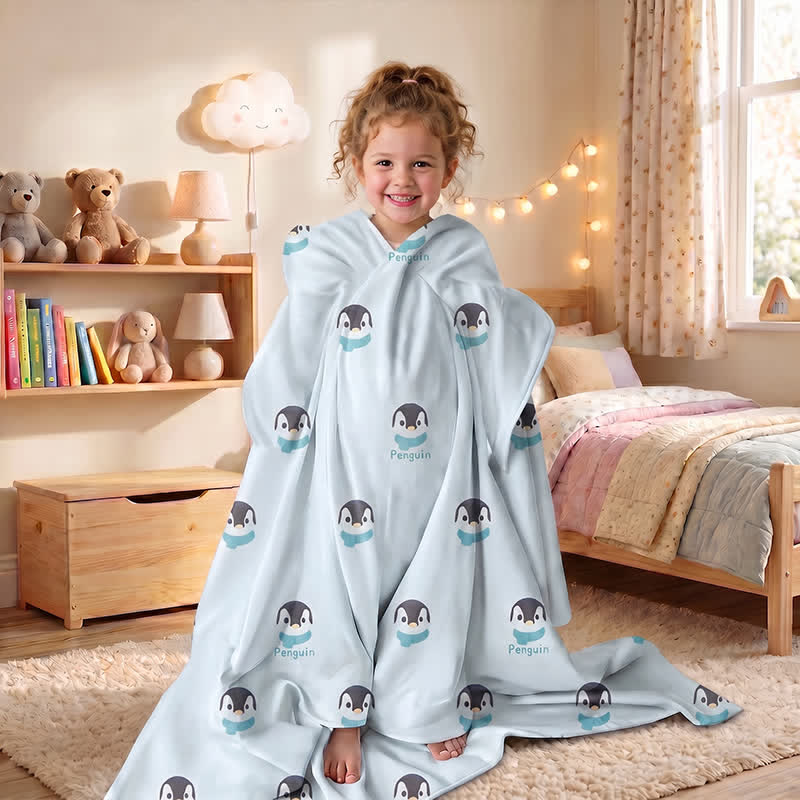 Babydecke „Pinguin-Traum“ aus Baumwollgaze - image 1