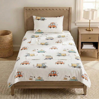 Sommer-Babydecke aus Baumwollgaze mit Busmotiv - image 2