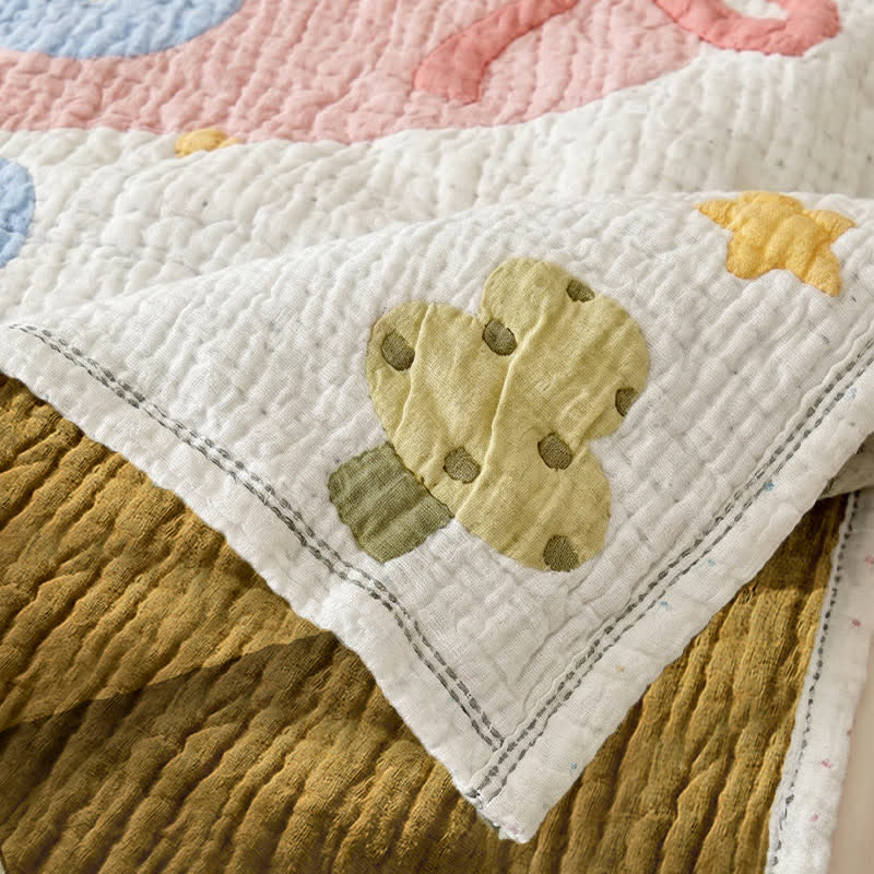 Babydecke mit pastellfarbenem Elefantenmuster aus Lyocell - image 5