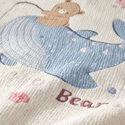 Babydecke mit Wal- und Bärenmotiv aus Lyocell - image 5