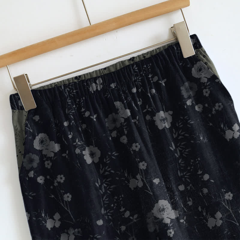 Vintage-Pyjama-Set mit Blumenmuster: Top und Hose - image 2