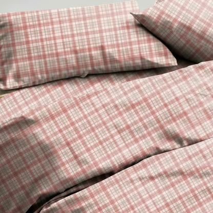 Bettwäsche-Set in zartem Rosa-Karo, Einzelbett XL - image 3