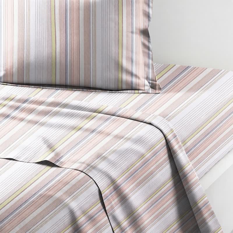 Bettwäsche-Set mit Pastellstreifen, Einzelbett XL, für Studentenwohnheime - image 14