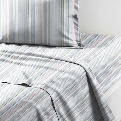 Bettwäsche-Set mit Pastellstreifen, Einzelbett XL, für Studentenwohnheime - image 9