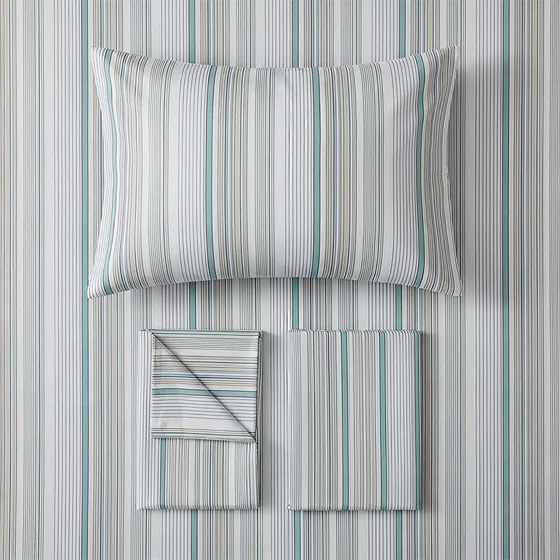 Bettwäsche-Set mit Pastellstreifen, Einzelbett XL, für Studentenwohnheime - image 18