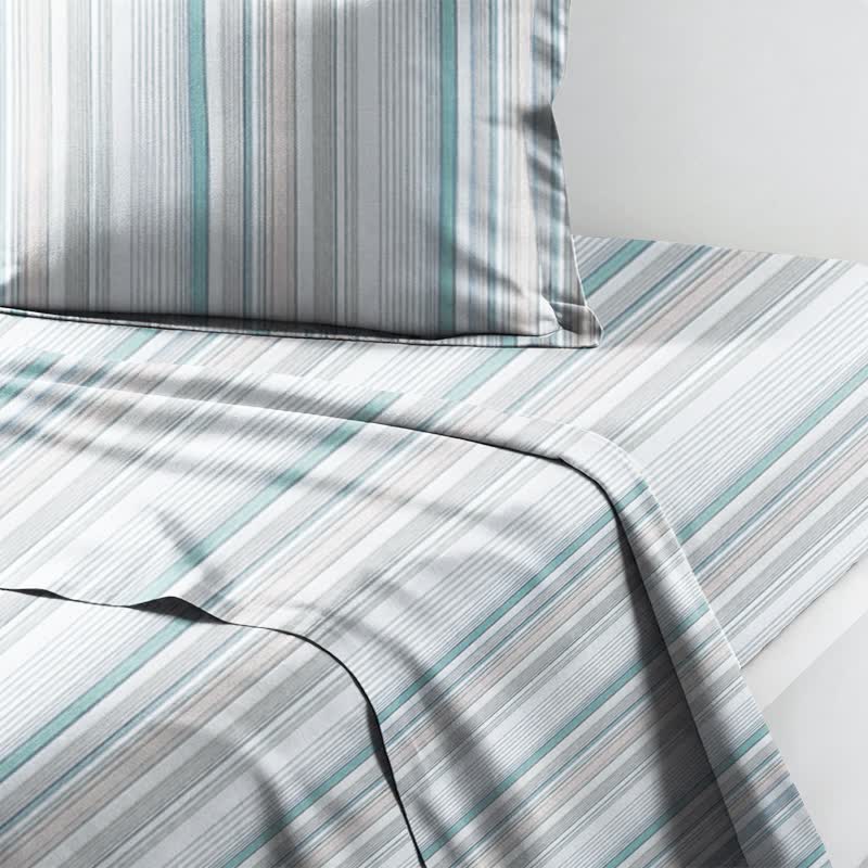 Bettwäsche-Set mit Pastellstreifen, Einzelbett XL, für Studentenwohnheime - image 19