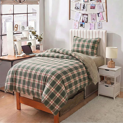 Heritage Plaid Twin XL Schlafsaal-Bettwäsche-Set - image 1