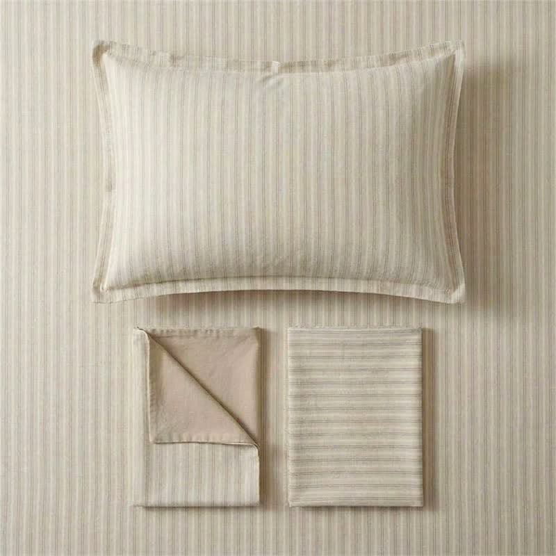 Bettwäsche-Set aus Baumwolle mit nordischen Streifen, Einzelbett XL - image 9